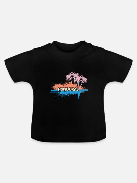 Geschenk für Honduras - Baby Bio-T-Shirt mit Rundhals - Schwarz