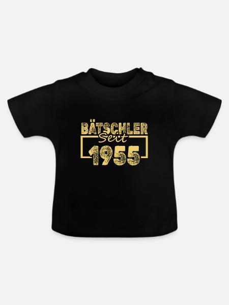 Jungeselle 1955 - Baby Bio-T-Shirt mit Rundhals - Schwarz
