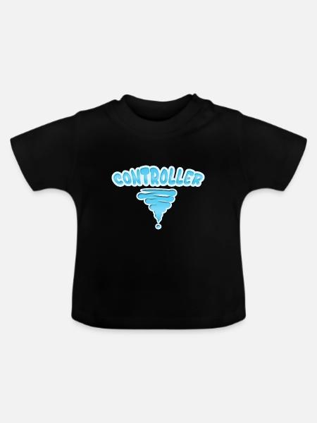 Controller als Beruf - Baby Bio-T-Shirt mit Rundhals - Schwarz