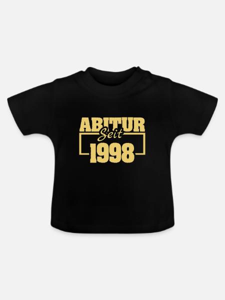 Abiturient 1998 - Baby Bio-T-Shirt mit Rundhals - Schwarz