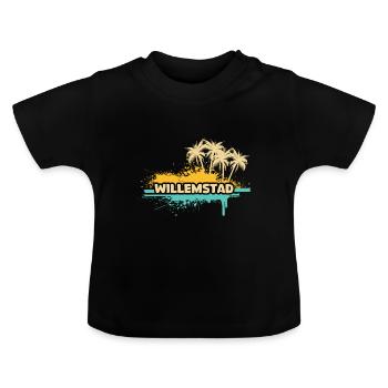 Willemstad comme jour férié - T-shirt bio col rond Bébé - noir - Devant