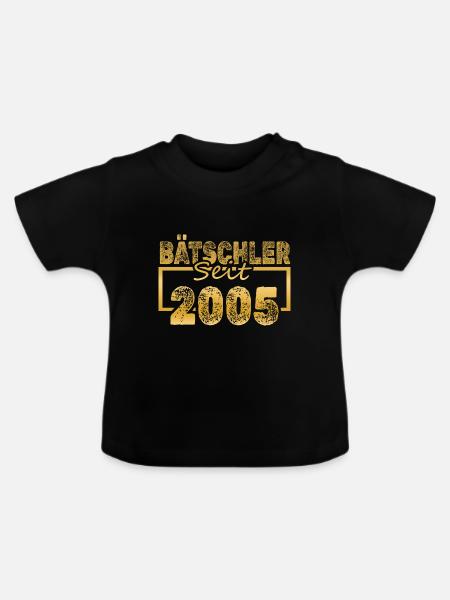 2005 - Baby Bio-T-Shirt mit Rundhals - Schwarz