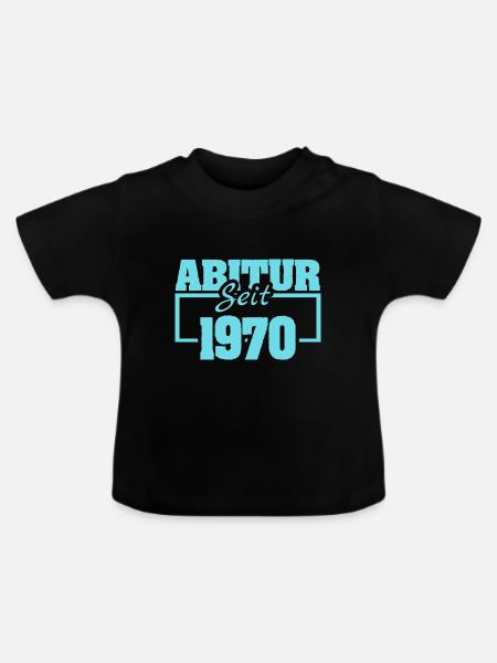 Abiturient 1970 - Baby Bio-T-Shirt mit Rundhals - Schwarz