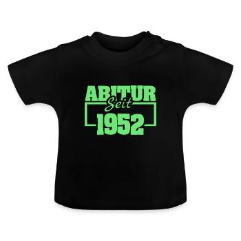 1952 - Baby Organic T-Shirt with Round Neck - black - Front