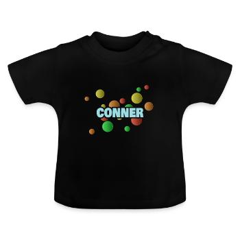 Conner - T-shirt bio col rond Bébé - noir - Devant