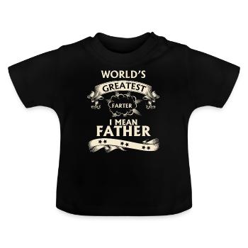 Le plus grand papillon du monde - T-shirt bio col rond Bébé - noir - Devant