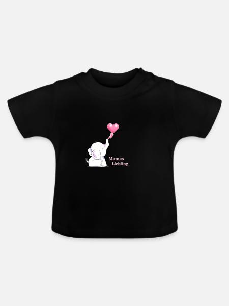 Mom's favorite collection - Baby Organic T-Shirt with Round Neck - black