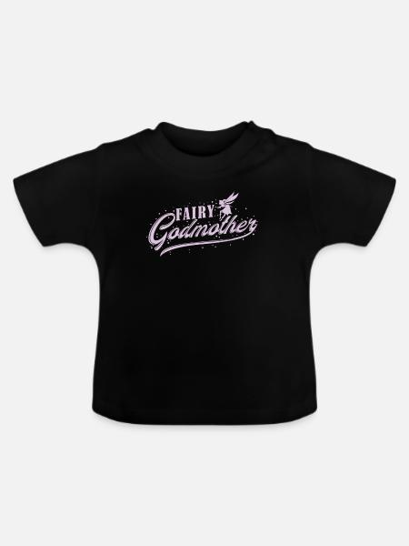 Fee Fairy Godmother - Baby Bio-T-Shirt mit Rundhals - Schwarz