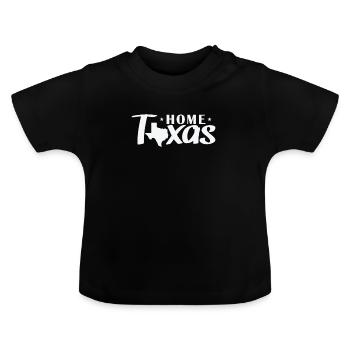Accueil Texas État des États-Unis Amérique - T-shirt bio col rond Bébé - noir - Devant