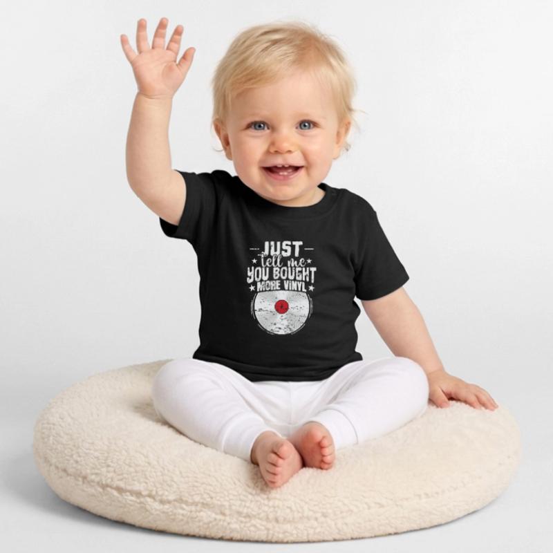 Dites-moi simplement que vous avez acheté plus de disques vinyles T-shirt bio col rond Bébé