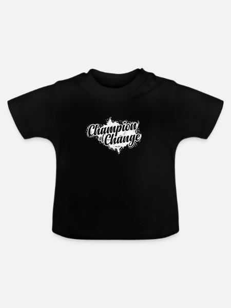 Champion of Change - Baby Bio-T-Shirt mit Rundhals - Schwarz