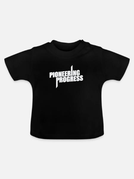Pioneering Progress - Baby Bio-T-Shirt mit Rundhals - Schwarz