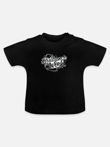 Brilliance at Work - Baby Bio-T-Shirt mit Rundhals - Schwarz