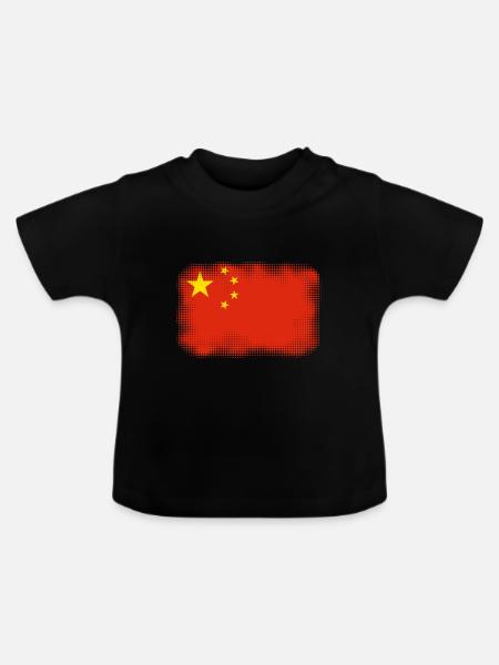 China China - Baby Bio-T-Shirt mit Rundhals - Schwarz