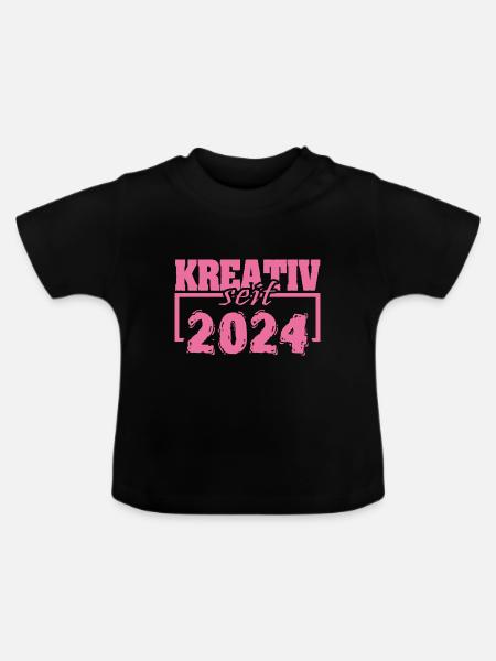 Malerei 2024 - Baby Bio-T-Shirt mit Rundhals - Schwarz