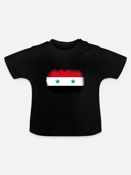 Syrien Syrien - Baby Bio-T-Shirt mit Rundhals - Schwarz