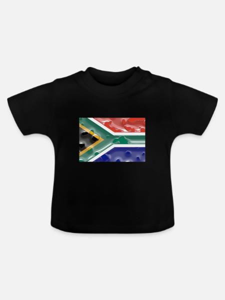 Südafrika Südafrika - Baby Bio-T-Shirt mit Rundhals - Schwarz