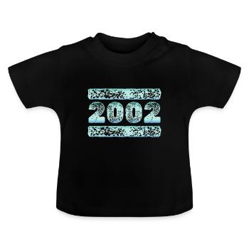 2002 - Baby Organic T-Shirt with Round Neck - black - Front