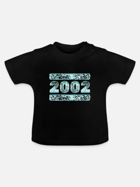 2002 - Baby Bio-T-Shirt mit Rundhals - Schwarz