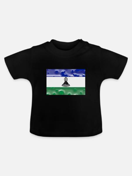 Lesotho Lesotho - Baby Bio-T-Shirt mit Rundhals - Schwarz