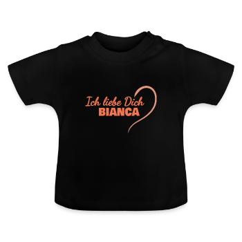 LiebeDich Bianca - Baby Bio-T-Shirt mit Rundhals - Schwarz - Vorne