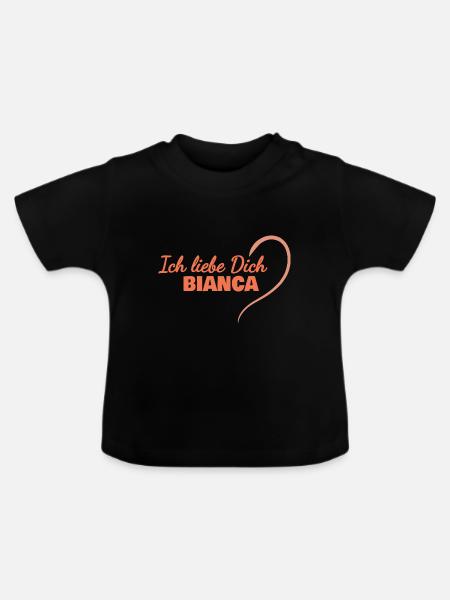 LiebeDich Bianca - Baby Bio-T-Shirt mit Rundhals - Schwarz