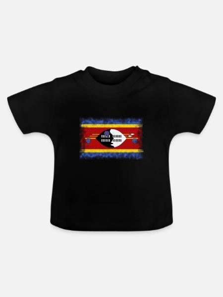 Eswatini - Baby Bio-T-Shirt mit Rundhals - Schwarz