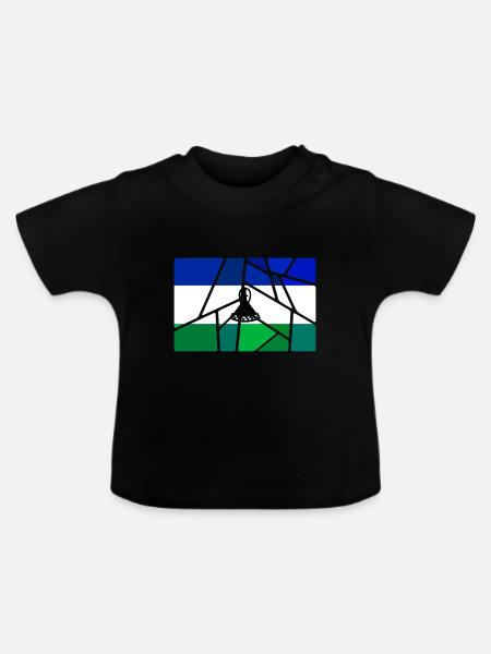 Geschenk für Lesotho - Baby Bio-T-Shirt mit Rundhals - Schwarz