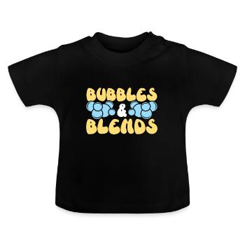 Bubbles & Blends Handmade Soap Soap Seif - Baby Organic T-Shirt with Round Neck - black - Front