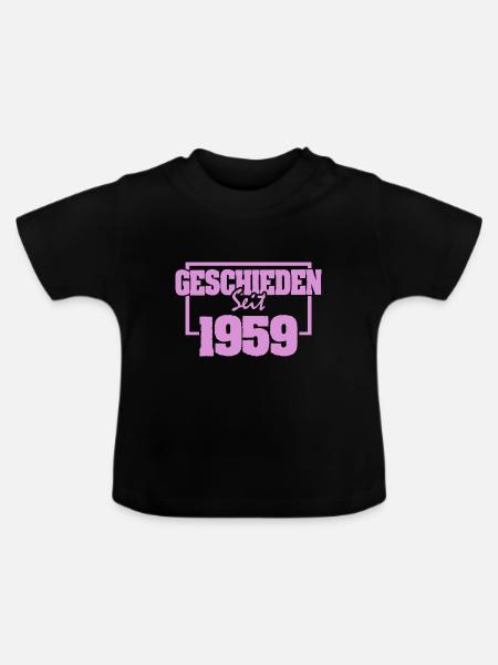 Ehe 1959 - Baby Bio-T-Shirt mit Rundhals - Schwarz