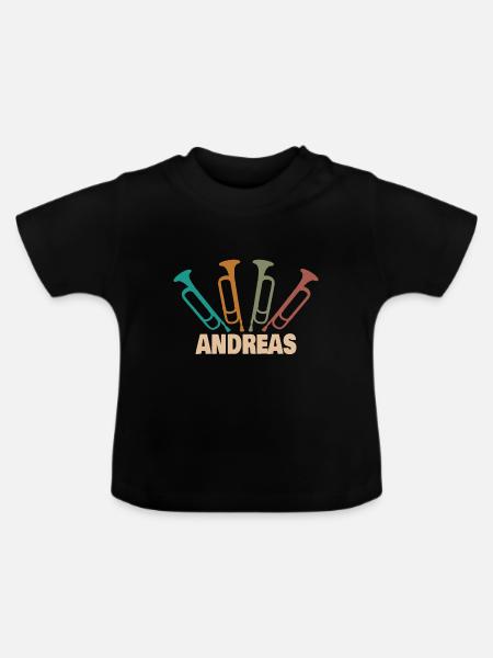 Tube Andreas - Baby Bio-T-Shirt mit Rundhals - Schwarz