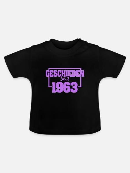 1963 - Baby Bio-T-Shirt mit Rundhals - Schwarz