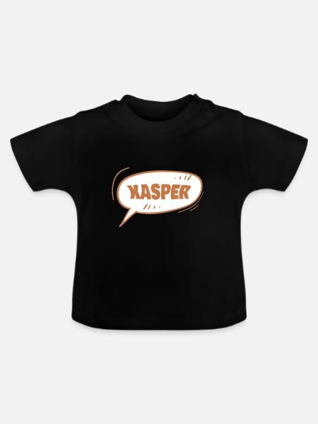 Kasper Kasper - Baby Bio-T-Shirt mit Rundhals - Schwarz