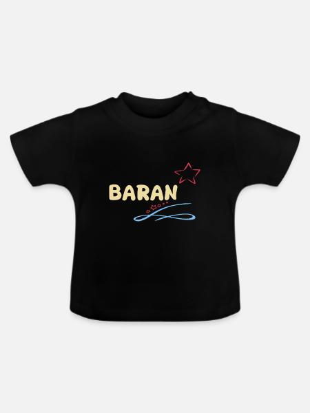 Geschenk Baran - Baby Bio-T-Shirt mit Rundhals - Schwarz