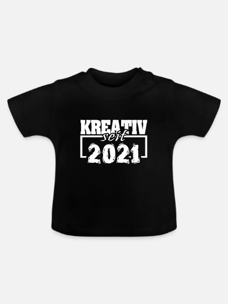 2021 2021 - Baby Bio-T-Shirt mit Rundhals - Schwarz