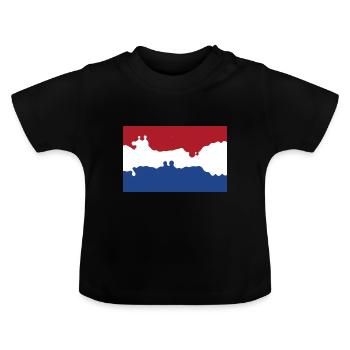 Pays-Bas - T-shirt bio col rond Bébé - noir - Devant