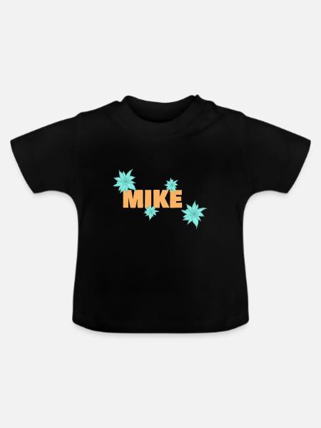 Mike - Baby Bio-T-Shirt mit Rundhals - Schwarz