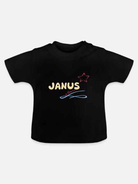 Geschenk Janus - Baby Bio-T-Shirt mit Rundhals - Schwarz
