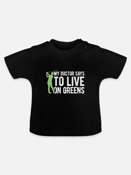 Golfplatz zum Golfen Golf - Baby Bio-T-Shirt mit Rundhals - Schwarz