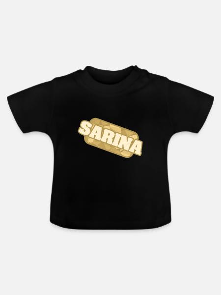 Natur Sarina - Baby Bio-T-Shirt mit Rundhals - Schwarz
