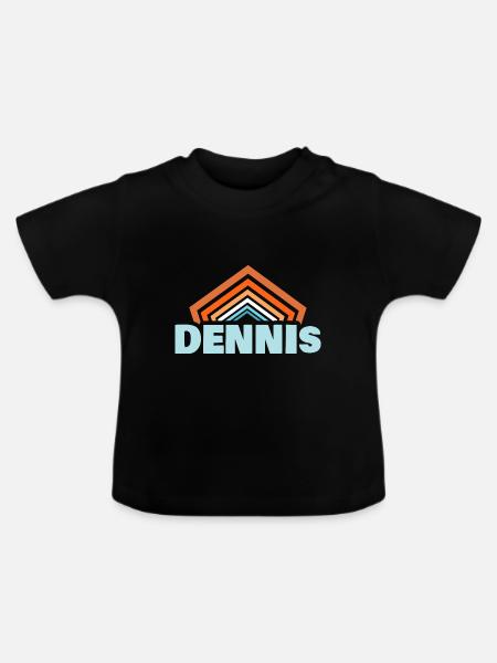 Geschenk für Dennis - Baby Bio-T-Shirt mit Rundhals - Schwarz