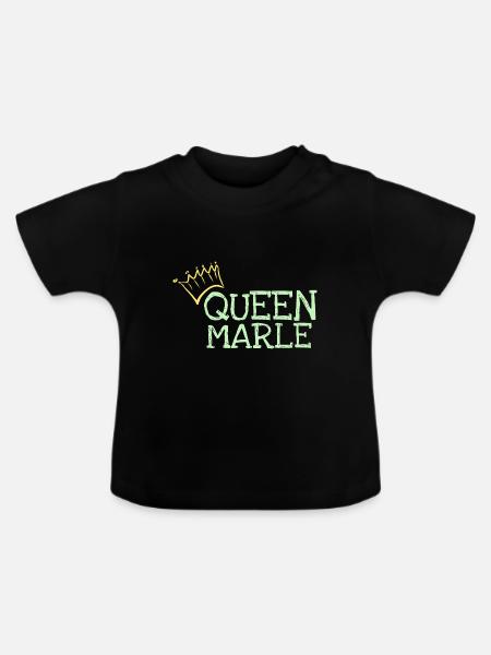 Vorname Marle - Baby Bio-T-Shirt mit Rundhals - Schwarz