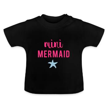 Mini Mermaid - T-shirt bio col rond Bébé - noir - Devant
