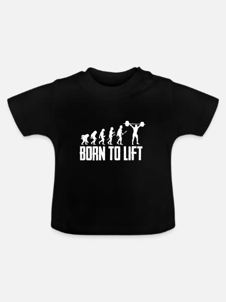 Fitness Lifting Evolution - Baby Bio-T-Shirt mit Rundhals - Schwarz