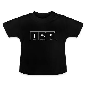 Jess Name Vorname Chemie Periodensystem Elemente - Baby Bio-T-Shirt mit Rundhals - Schwarz - Vorne