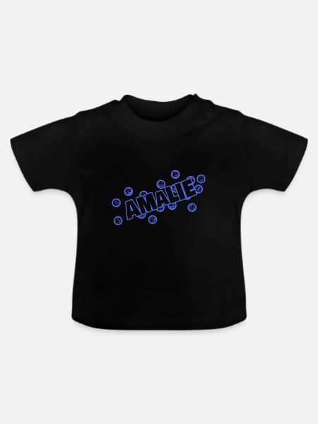 Liebe Amalie - Baby Bio-T-Shirt mit Rundhals - Schwarz