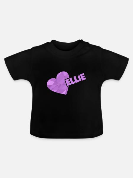 Ellie als Krone - Baby Bio-T-Shirt mit Rundhals - Schwarz