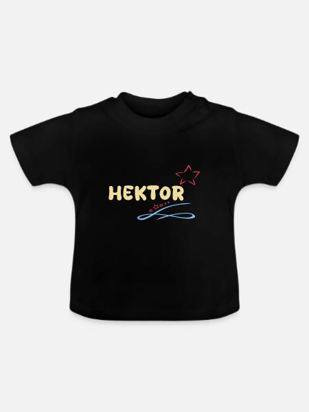 Geschenk Hektor - Baby Bio-T-Shirt mit Rundhals - Schwarz