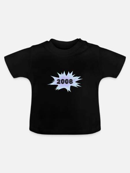 Comic 2008 - Baby Bio-T-Shirt mit Rundhals - Schwarz