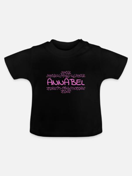 Geschenk für Annabel - Baby Bio-T-Shirt mit Rundhals - Schwarz